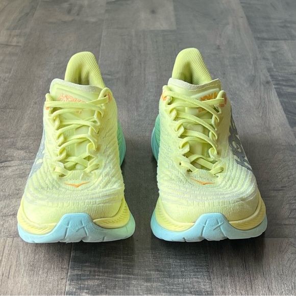 Hoka One One Womens Mach 5 1127894 CGLG Yellow Running Shoes Sneakers Size 10 - Picture 2 of 9